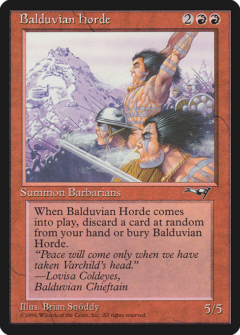 Magic the Gathering Card - Balduvian Horde - MTG Circle