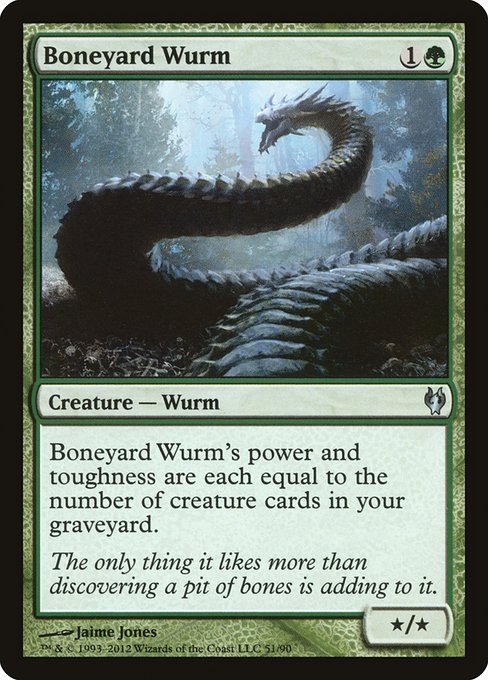 Magic the Gathering Card - Boneyard Wurm - MTG Circle