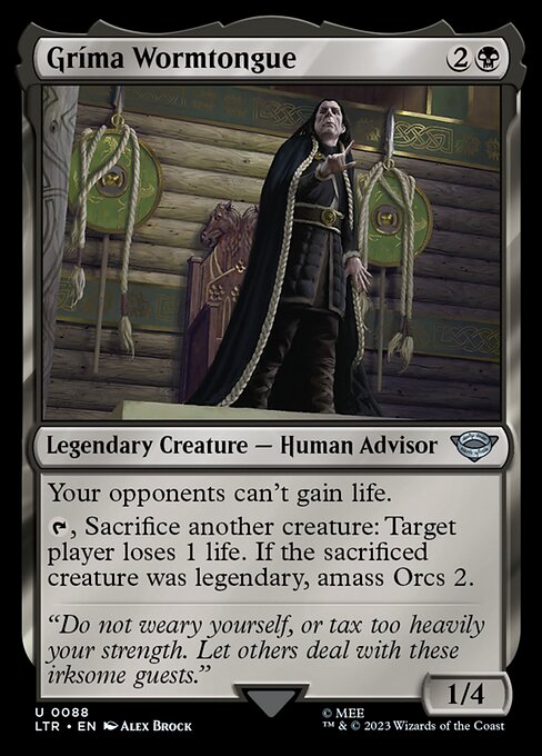 Magic the Gathering Card - Gríma Wormtongue - MTG Circle