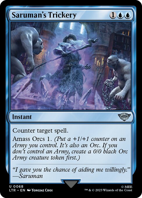 Magic the Gathering Card - Saruman's Trickery - MTG Circle