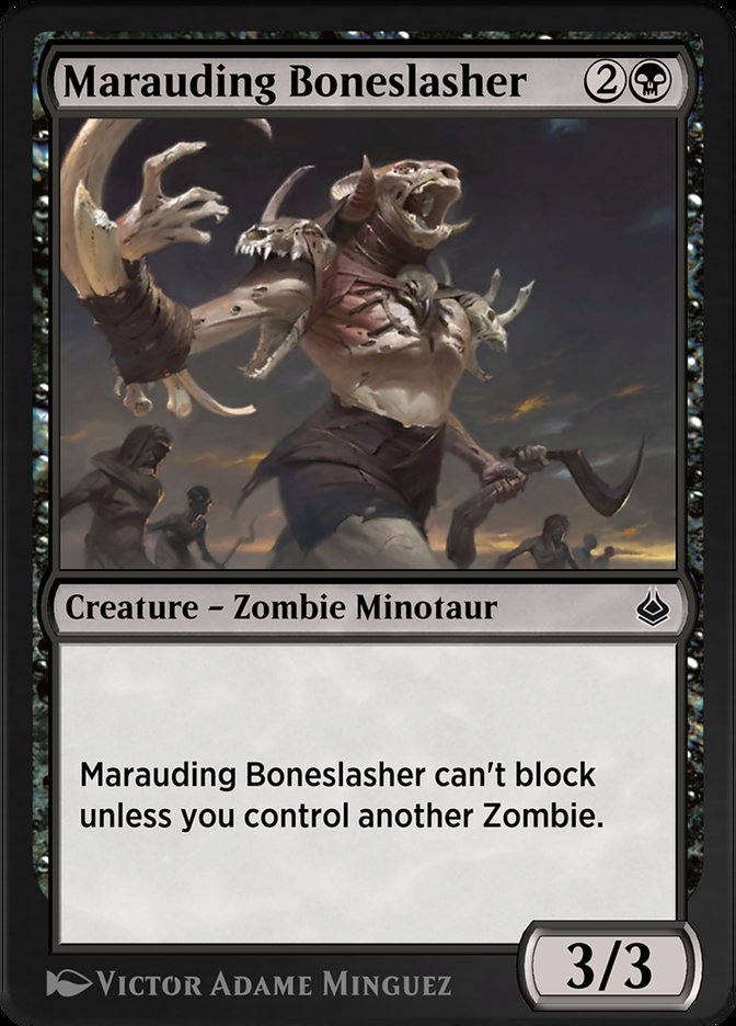 Magic the Gathering Card - Marauding Boneslasher - MTG Circle