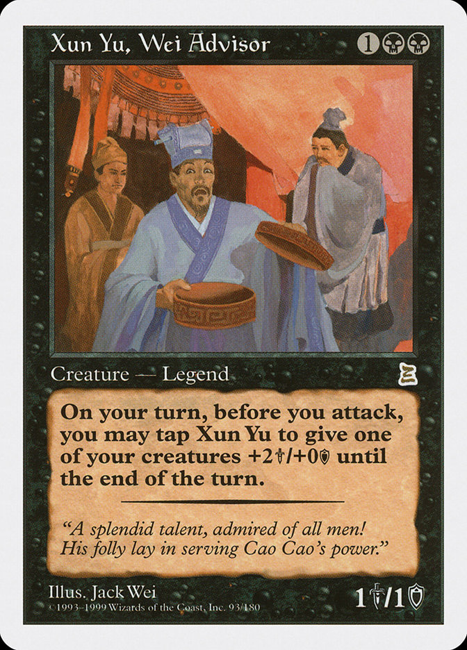 Magic the Gathering Card - Xun Yu, Wei Advisor - MTG Circle
