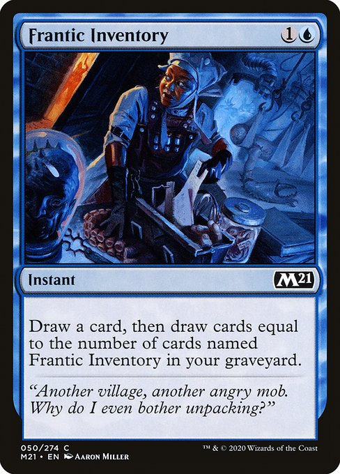 Magic the Gathering Card - Frantic Inventory - MTG Circle