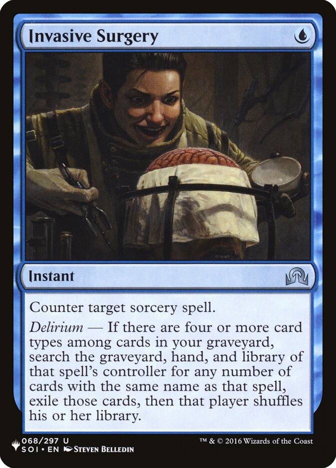 Magic the Gathering Card - Invasive Surgery - MTG Circle