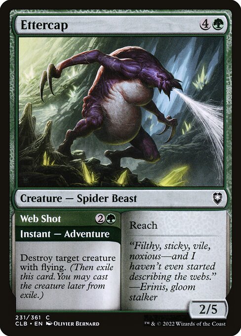 Magic the Gathering Card - Ettercap // Web Shot - MTG Circle