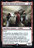 Magic the Gathering Card - Krenko, Baron of Tin Street - MTG Circle