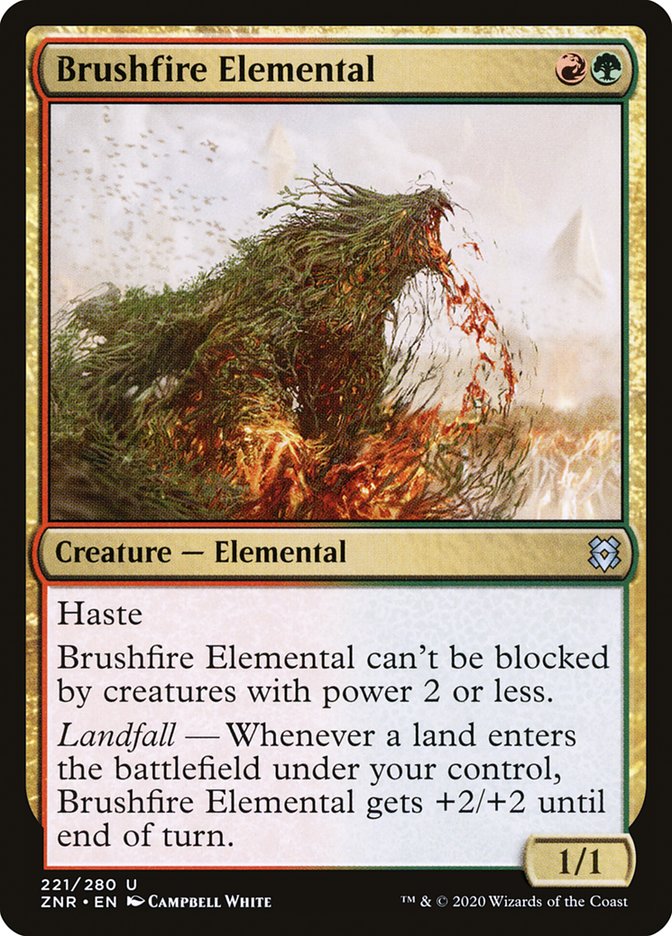 Magic the Gathering Card - Brushfire Elemental - MTG Circle