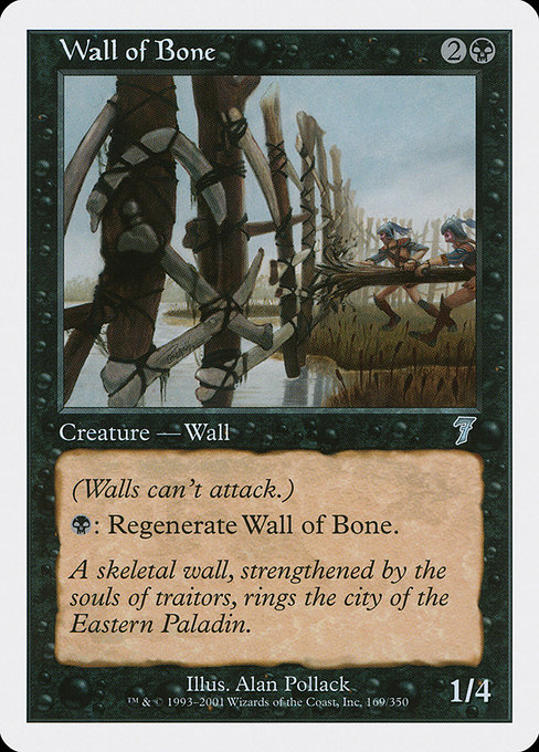 Magic the Gathering Card - Wall of Bone - MTG Circle
