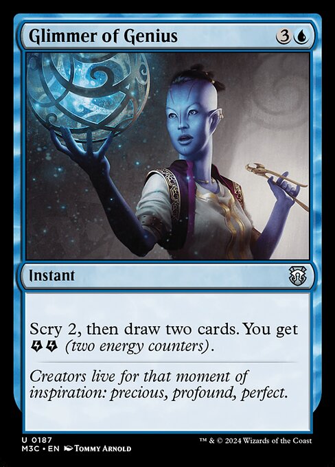 Magic the Gathering Card - Glimmer of Genius - MTG Circle