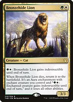 Magic the Gathering Card - Bronzehide Lion - MTG Circle