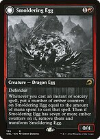 Magic the Gathering Card - Smoldering Egg // Ashmouth Dragon - MTG Circle