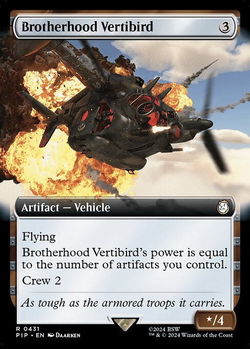 Magic the Gathering Card - Brotherhood Vertibird - MTG Circle