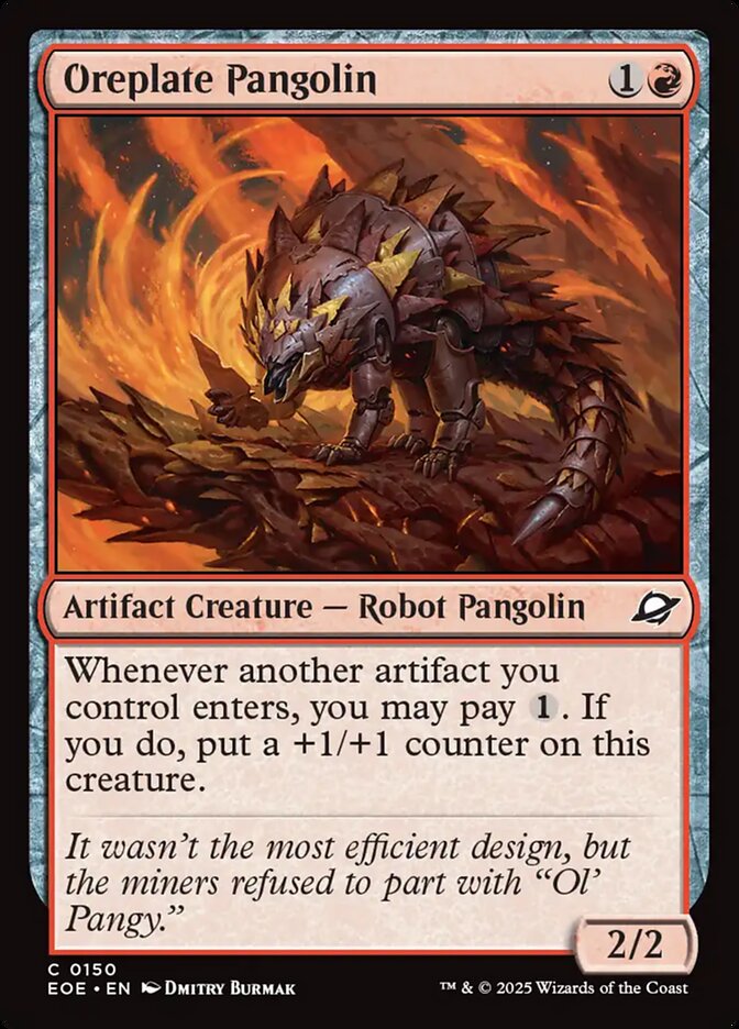 Magic the Gathering Card - Oreplate Pangolin - MTG Circle