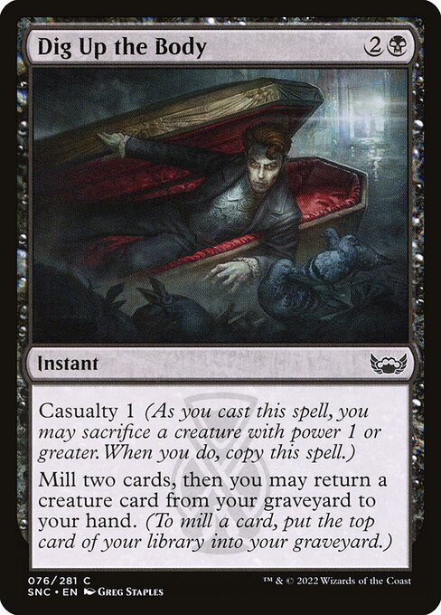 Magic the Gathering Card - Dig Up the Body - MTG Circle