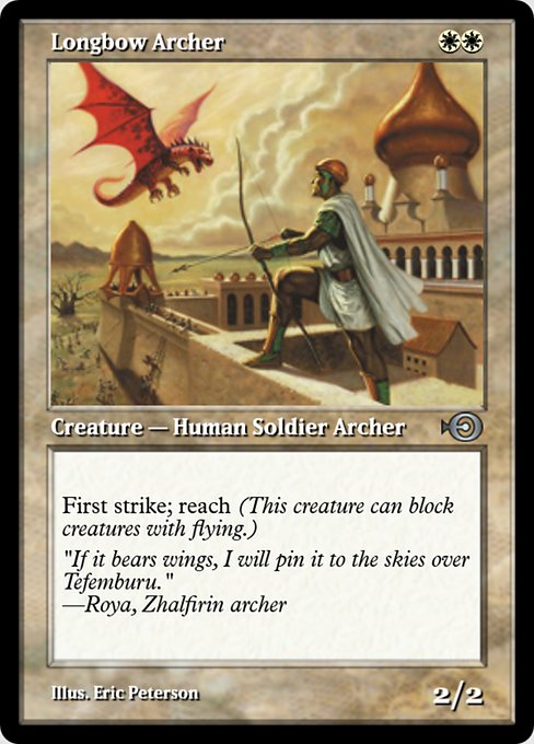 Magic the Gathering Card - Longbow Archer - MTG Circle