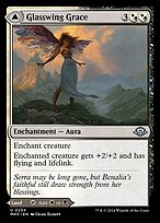 Magic the Gathering Card - Glasswing Grace // Age-Graced Chapel - MTG Circle