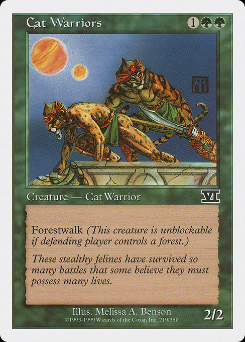 Magic the Gathering Card - Cat Warriors - MTG Circle