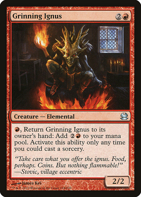 Magic the Gathering Card - Grinning Ignus - MTG Circle