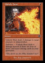 Magic the Gathering Card - Unholy Heat - MTG Circle