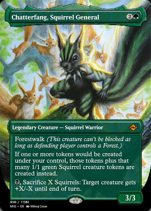 Magic the Gathering Card - Chatterfang, Squirrel General - MTG Circle