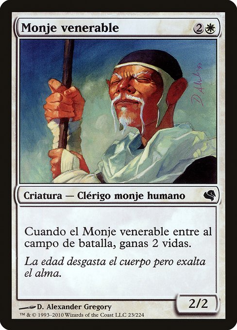 Magic the Gathering Card - Venerable Monk - MTG Circle