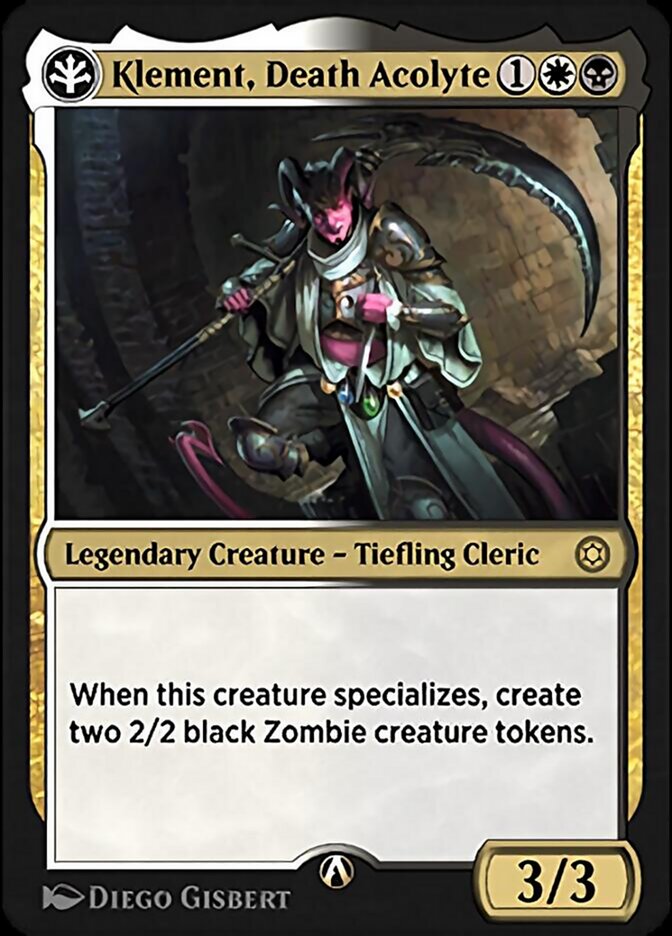 Magic the Gathering Card - Klement, Death Acolyte - MTG Circle