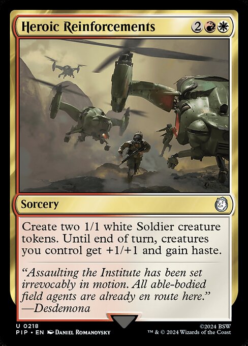 Magic the Gathering Card - Heroic Reinforcements - MTG Circle