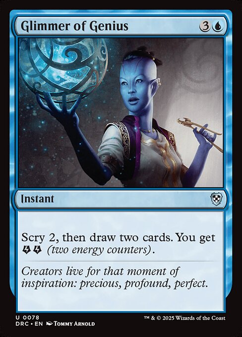 Magic the Gathering Card - Glimmer of Genius - MTG Circle