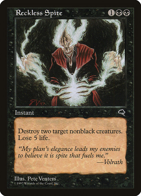 Magic the Gathering Card - Reckless Spite - MTG Circle