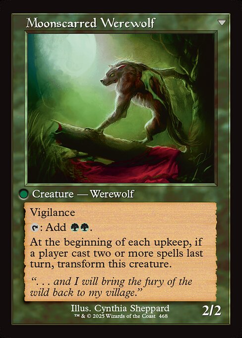 Magic the Gathering Card - Moonscarred Werewolf - MTG Circle