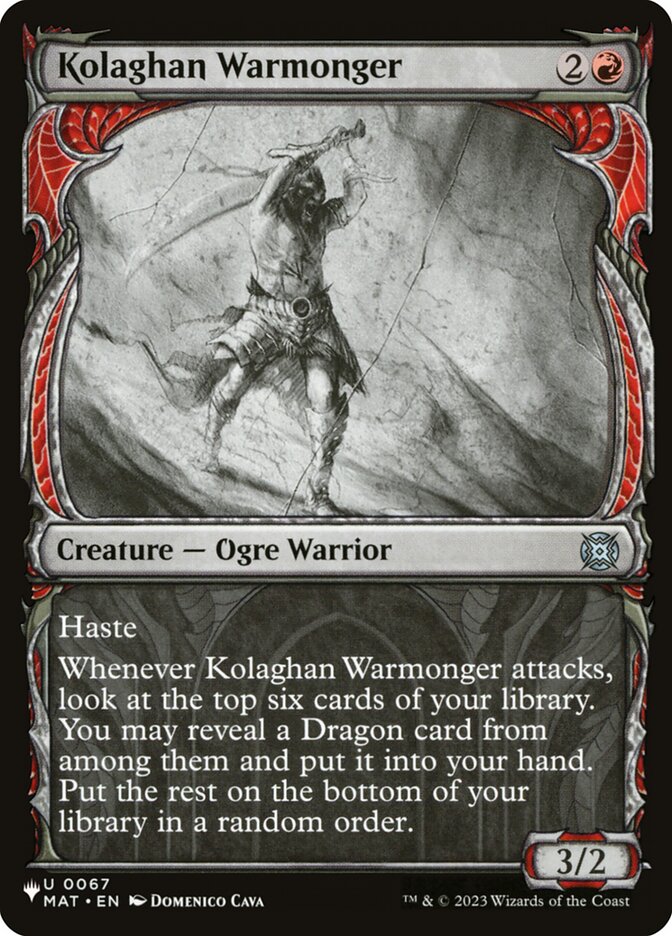 Magic the Gathering Card - Kolaghan Warmonger - MTG Circle
