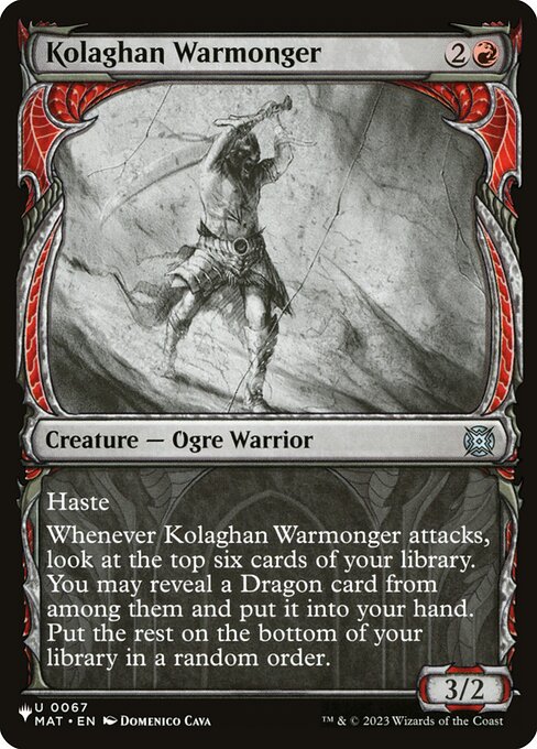 Magic the Gathering Card - Kolaghan Warmonger - MTG Circle