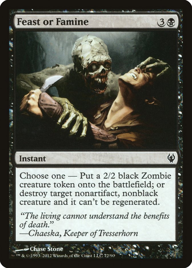 Magic the Gathering Card - Feast or Famine - MTG Circle