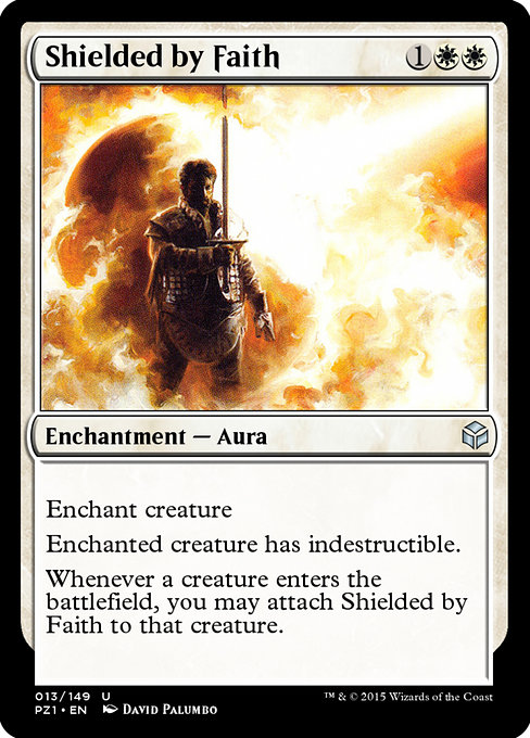 Magic the Gathering Card - Shielded by Faith - MTG Circle
