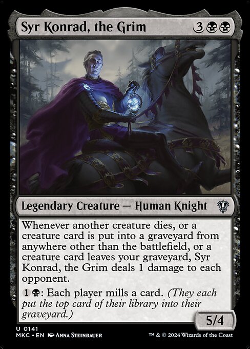 Magic the Gathering Card - Syr Konrad, the Grim - MTG Circle