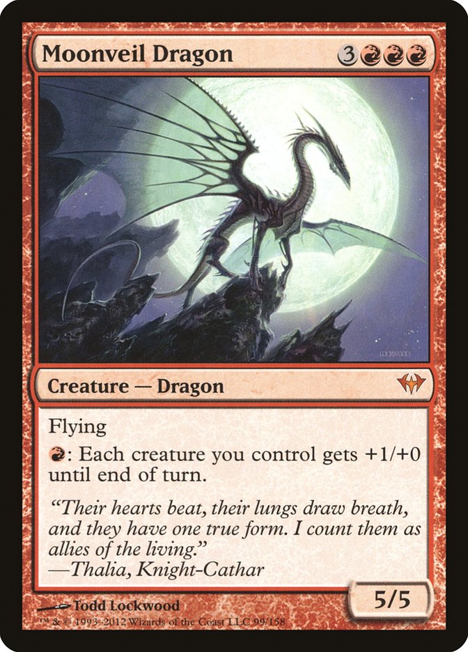 Magic the Gathering Card - Moonveil Dragon - MTG Circle