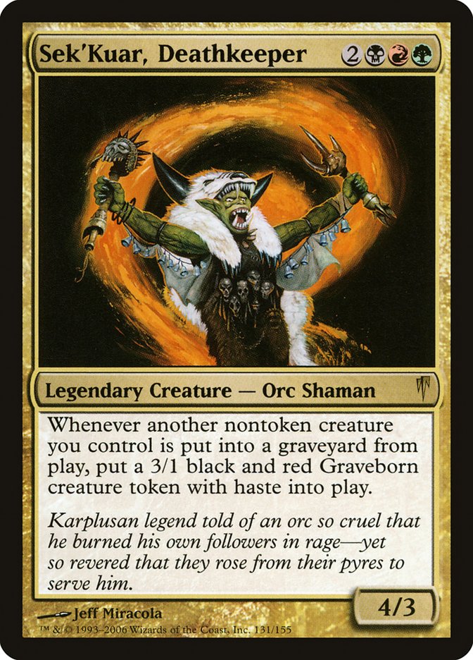 Magic the Gathering Card - Sek'Kuar, Deathkeeper - MTG Circle