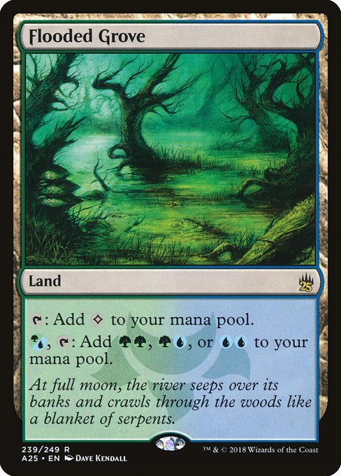 Magic the Gathering Card - Flooded Grove - MTG Circle