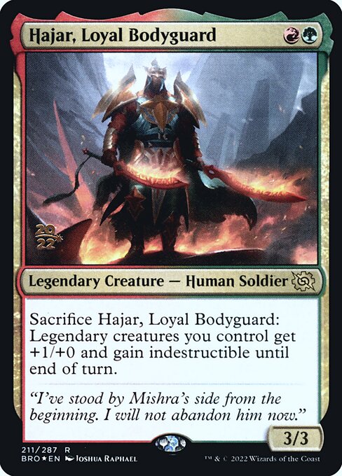 Magic the Gathering Card - Hajar, Loyal Bodyguard - MTG Circle