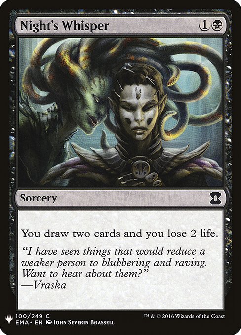 Magic the Gathering Card - Night's Whisper - MTG Circle