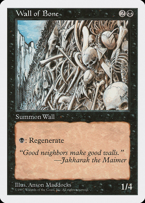 Magic the Gathering Card - Wall of Bone - MTG Circle