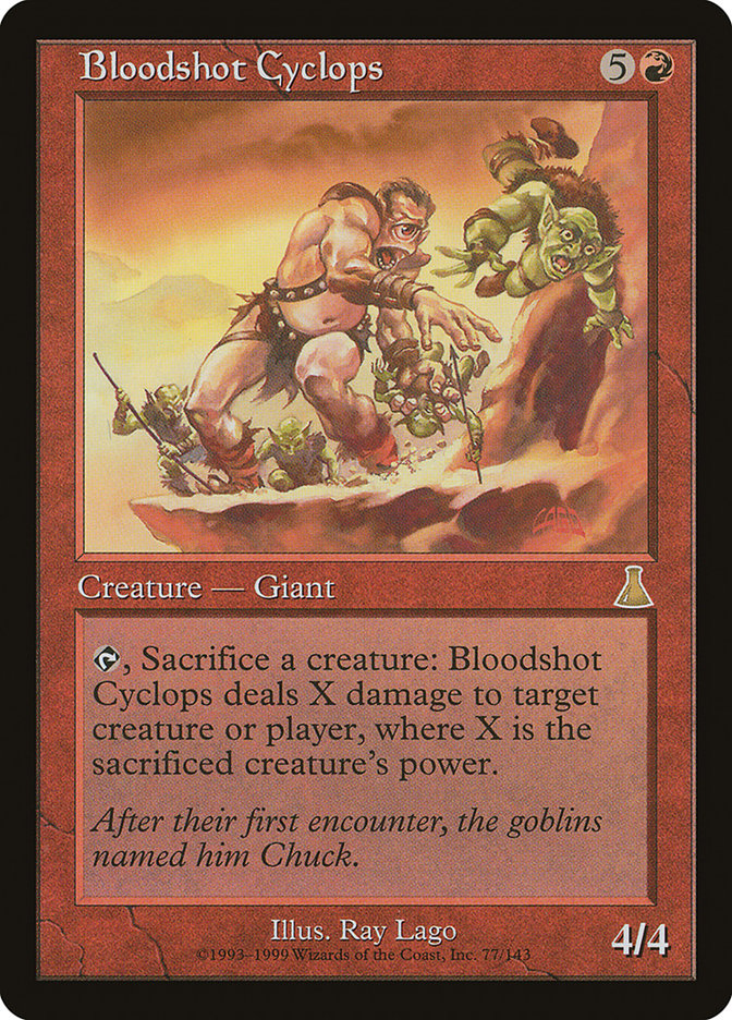 Magic the Gathering Card - Bloodshot Cyclops - MTG Circle