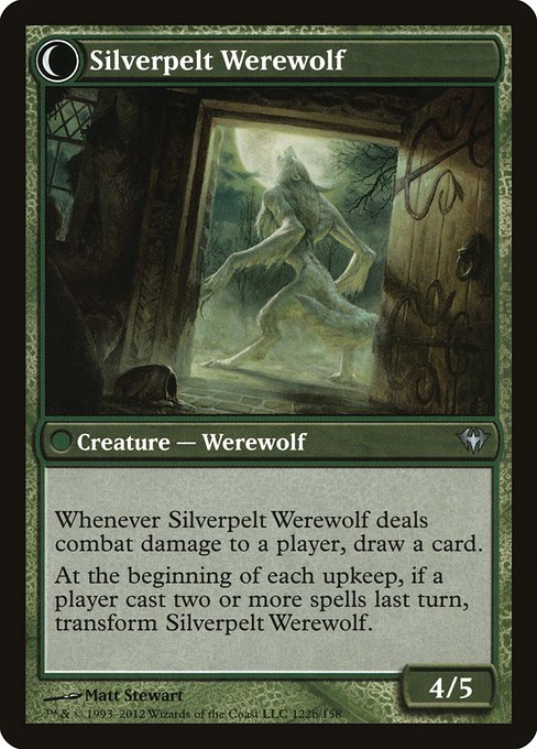 Magic the Gathering Card - Silverpelt Werewolf - MTG Circle