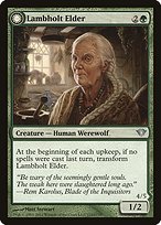 Magic the Gathering Card - Lambholt Elder // Silverpelt Werewolf - MTG Circle