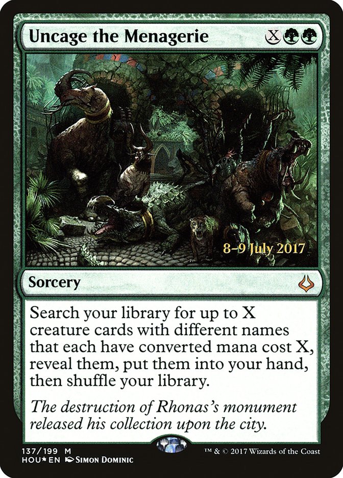 Magic the Gathering Card - Uncage the Menagerie - MTG Circle