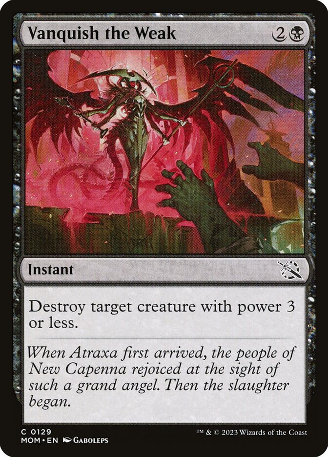 Magic the Gathering Card - Vanquish the Weak - MTG Circle