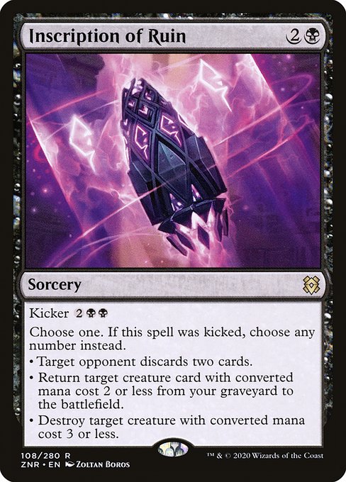 Magic the Gathering Card - Inscription of Ruin - MTG Circle