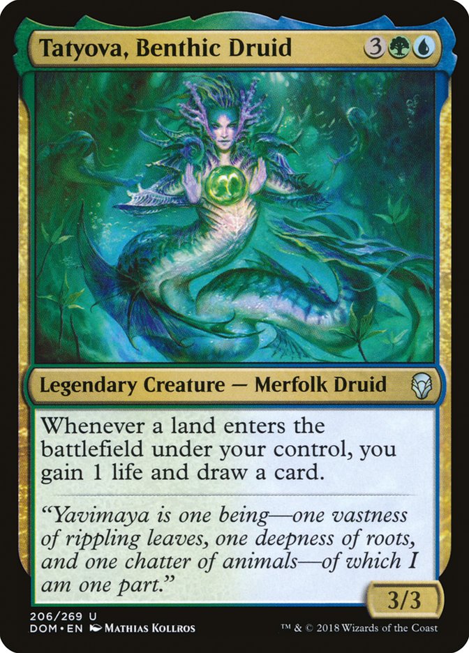 Magic the Gathering Card - Tatyova, Benthic Druid - MTG Circle