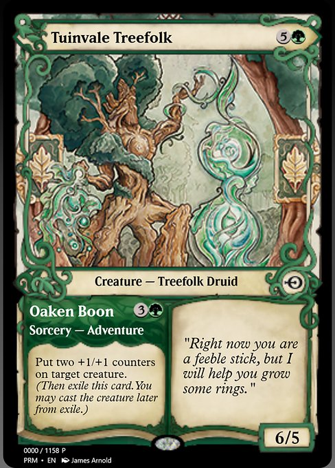Magic the Gathering Card - Tuinvale Treefolk // Oaken Boon - MTG Circle
