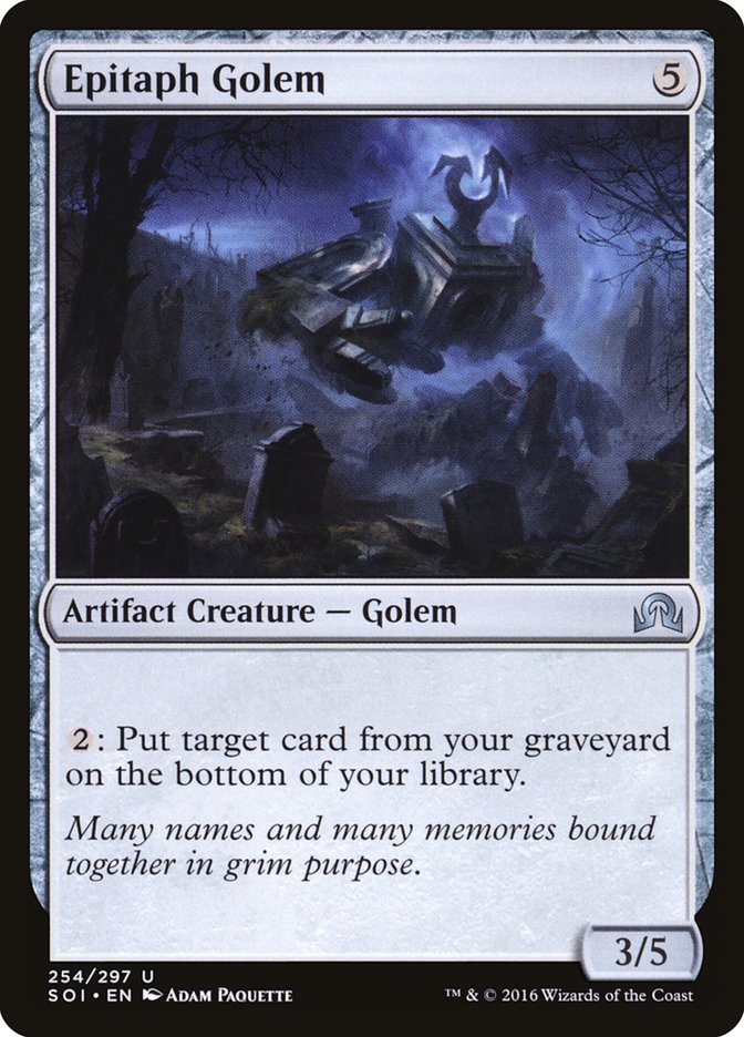 Magic the Gathering Card - Epitaph Golem - MTG Circle